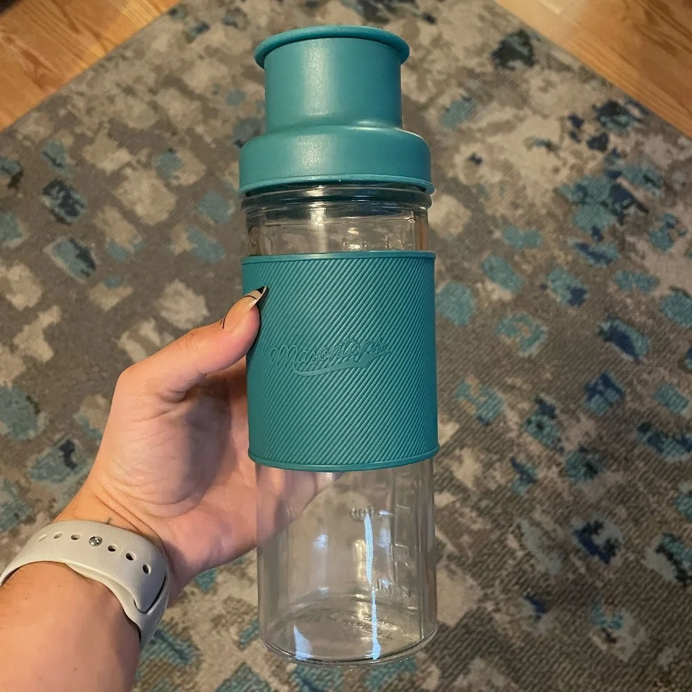 🍸 Mason Jar Cocktail Shaker Kit - Teal 🍸